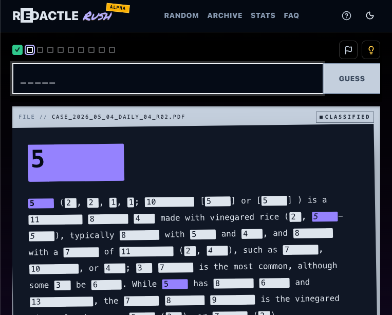 Redactle Rush screenshot