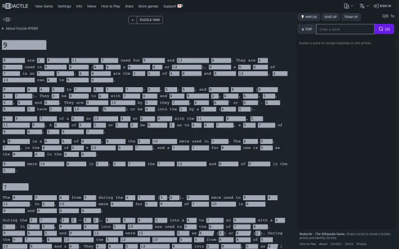 Redactle screenshot